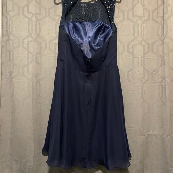 Navy knee length dress - Picture 2 of 4